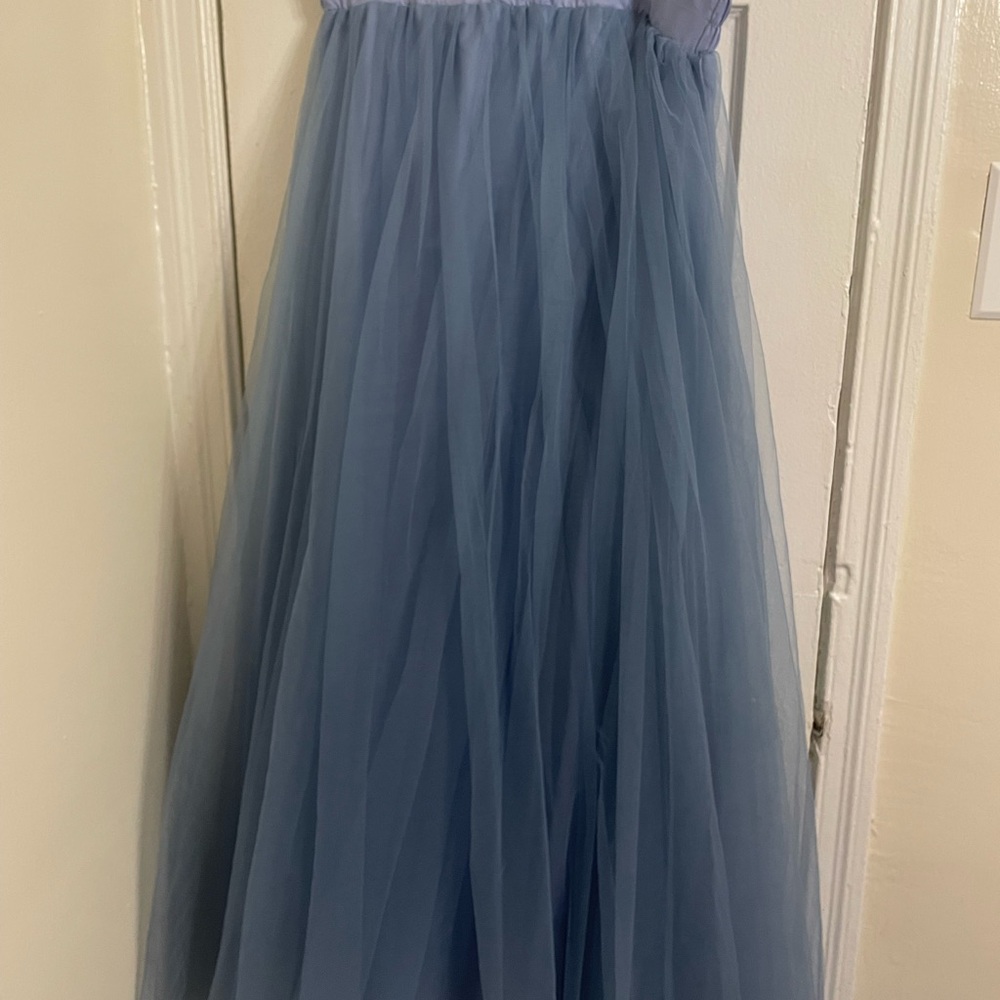 Elegant Blue A-Line Skirt - Picture 12 of 15